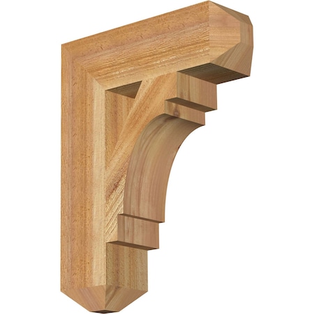 Ekena Millwork Merced Craftsman Rough Sawn Bracket, Western Red Cedar, 4"W x 14"D x 18"H BKT04X14X18MRC04RWR